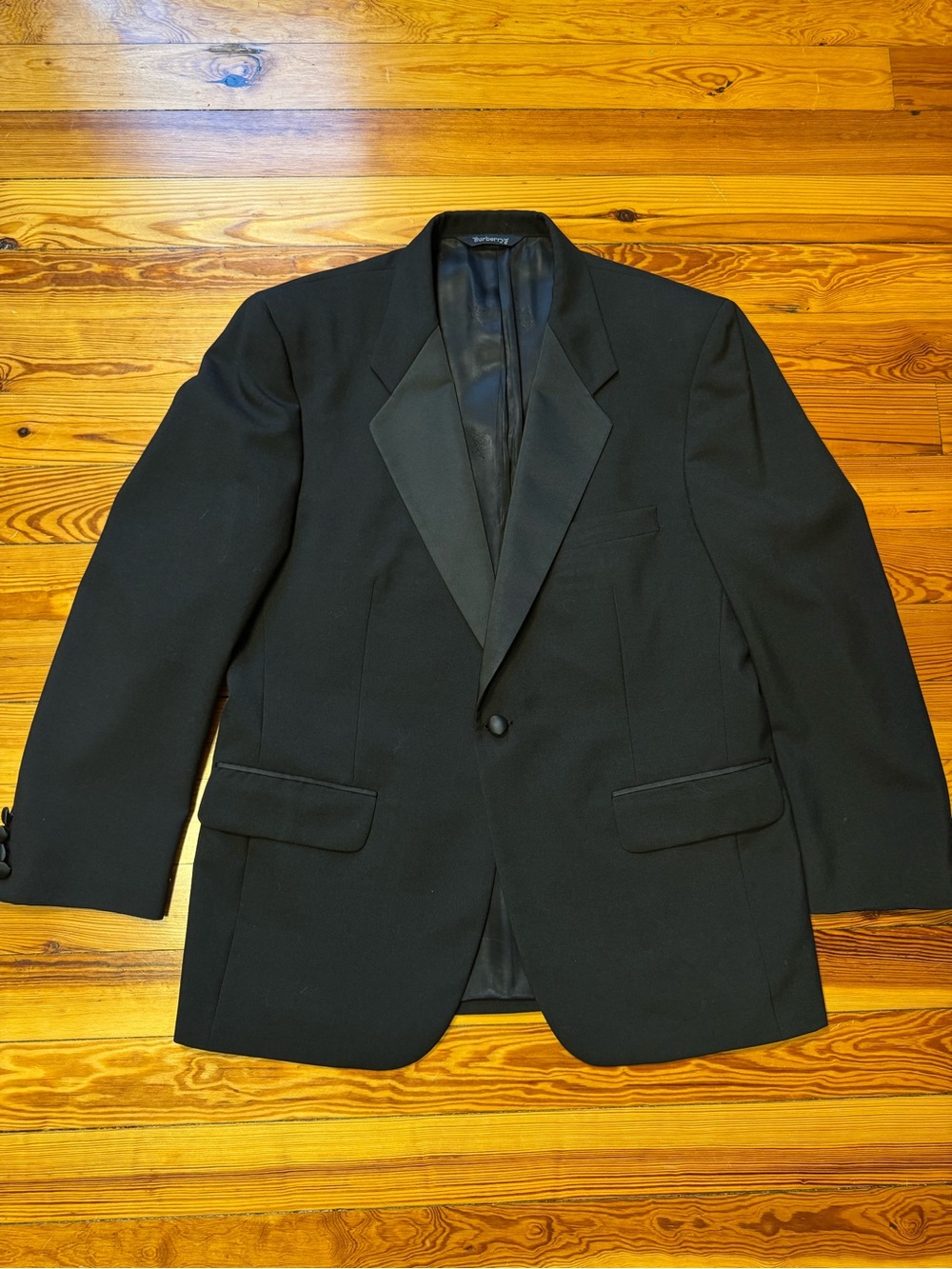 Vintage Burberry Black Men's Tuxedo Blazer